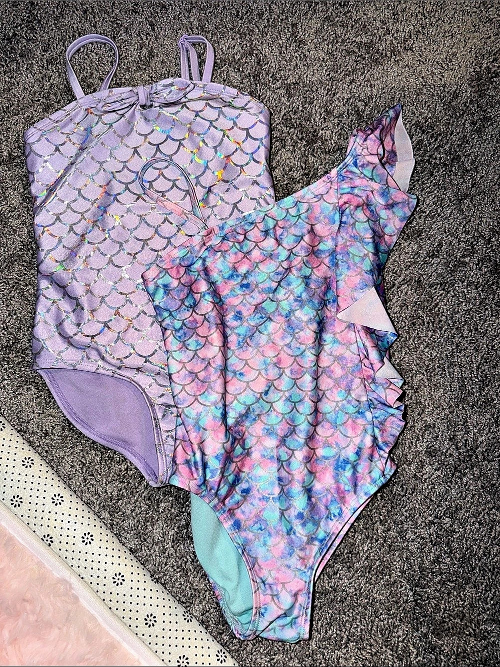 2 One-Piece Swimsuits Size 6/7 Like New